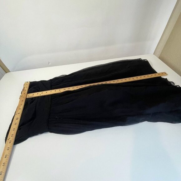 J.CREW Womens Emily Silk Strapless Chiffon Cocktail Dress Black 8 Formal Lined - Picture 6 of 6